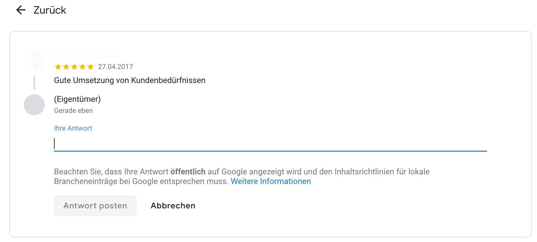 Rezensionen beantworten