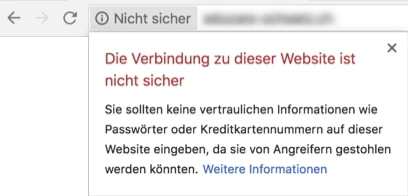 Website ohne SSL-Zertifizierung