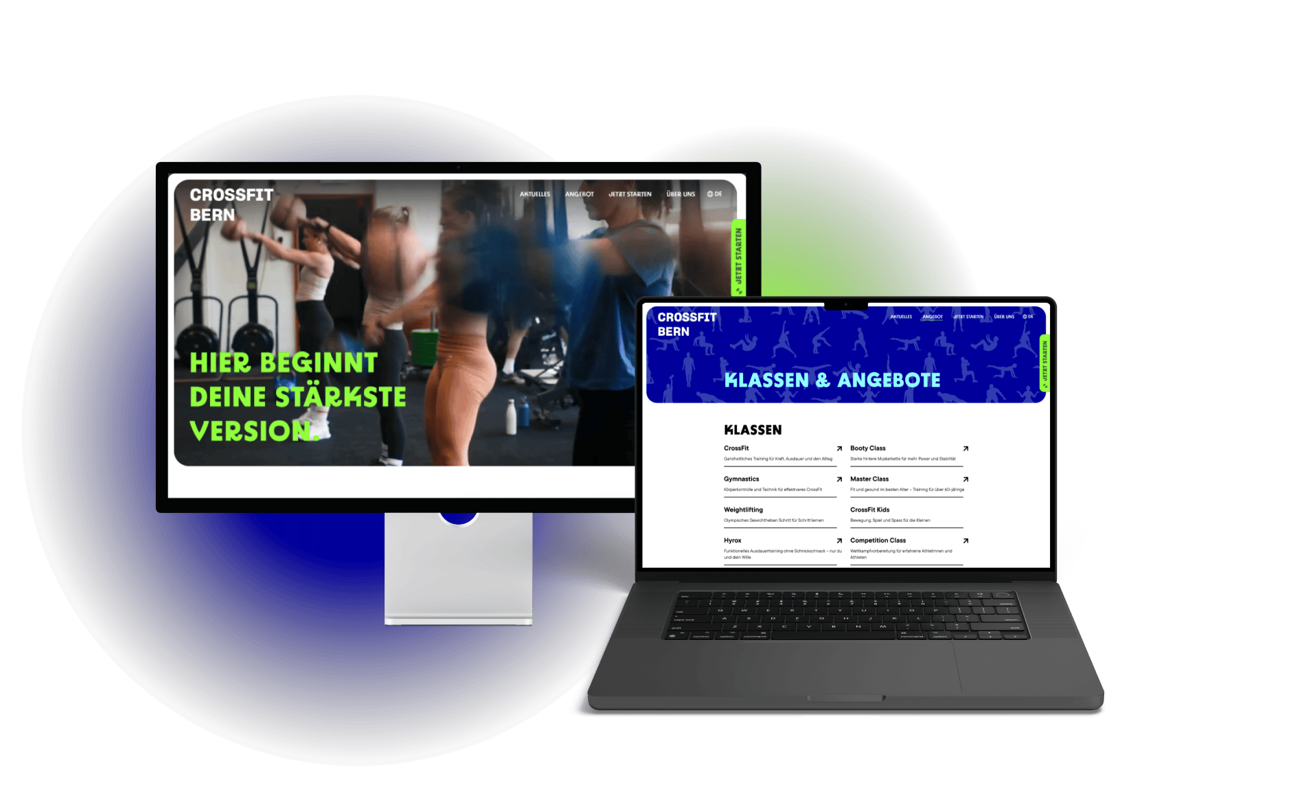 Desktop- und Laptopansicht der Mentors Plus Website